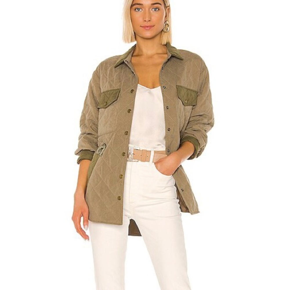 Revolve Heartloom Olive Green Wren Quilted Jacket